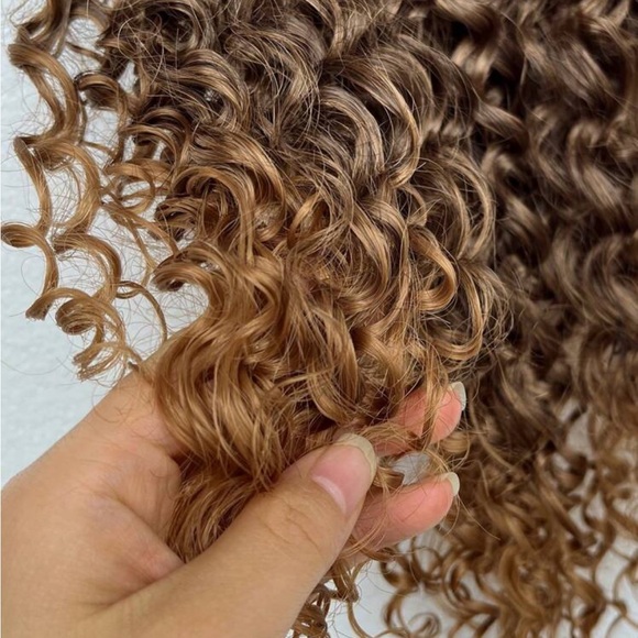 Clips In Hair Extensions 7 Pcs Hairpieces Brown Color 18 Inch Long Natural Wavy - Picture 3 of 5